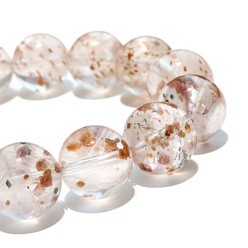 ブレス オージャイトガーネットインクォーツ＜ブラジル産＞ 丸 約12.5