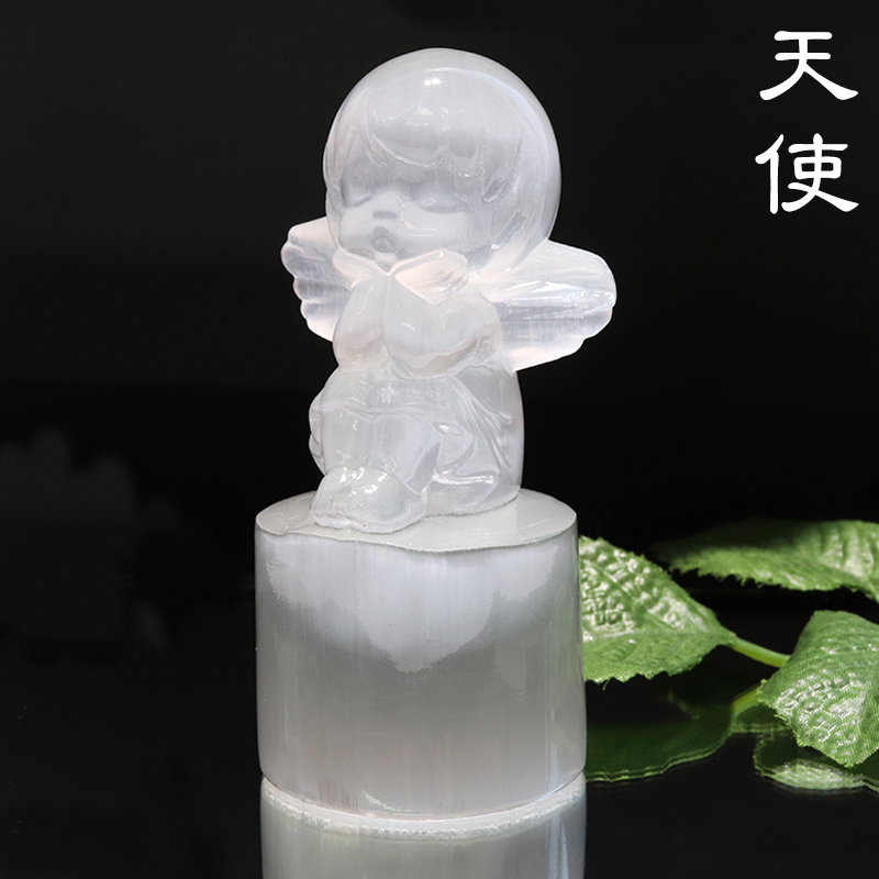 置物 セレナイト 天使 愛 恋愛成就 精霊 月の女神 エネルギー 浄化