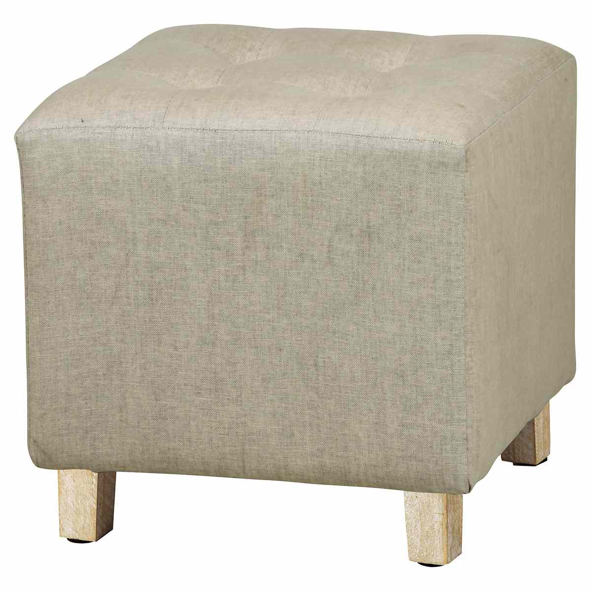 専用です！取置中。ベージュグリーン系の布製四角スツール 専用です