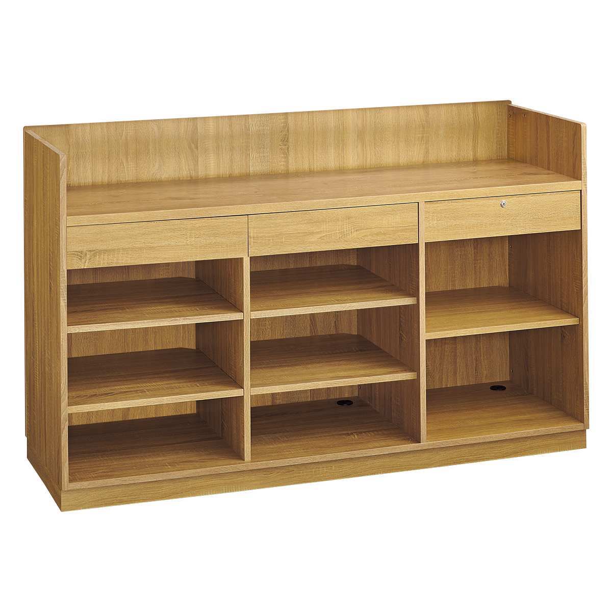 レジカウンター 三方枠タイプ 幅180cm ラスティック柄〔ストエキ