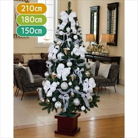 ウッドポットクリスマスツリーセット ホワイト［ストエキオリジナル