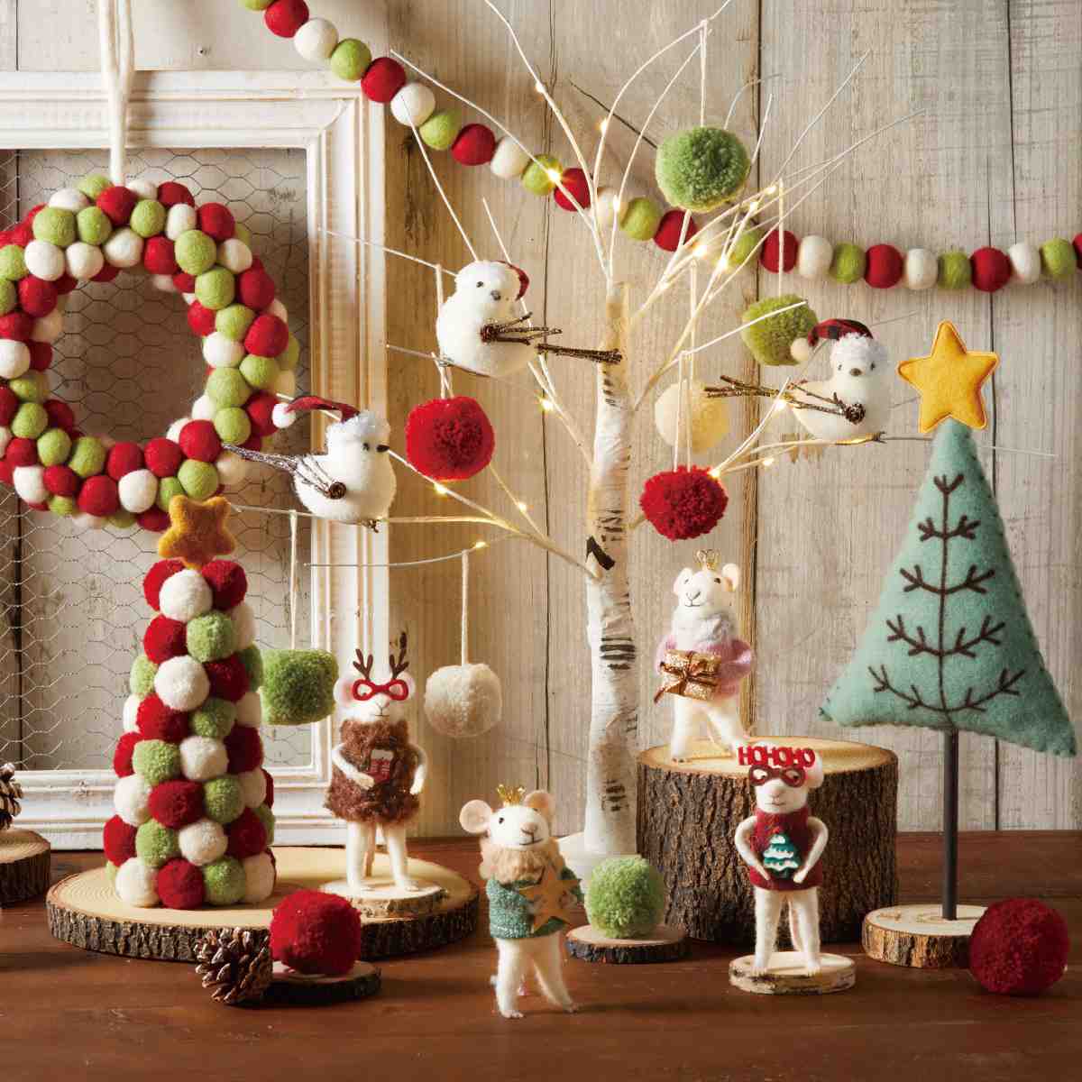 12個 ポンポンシリーズ オーナメントセット