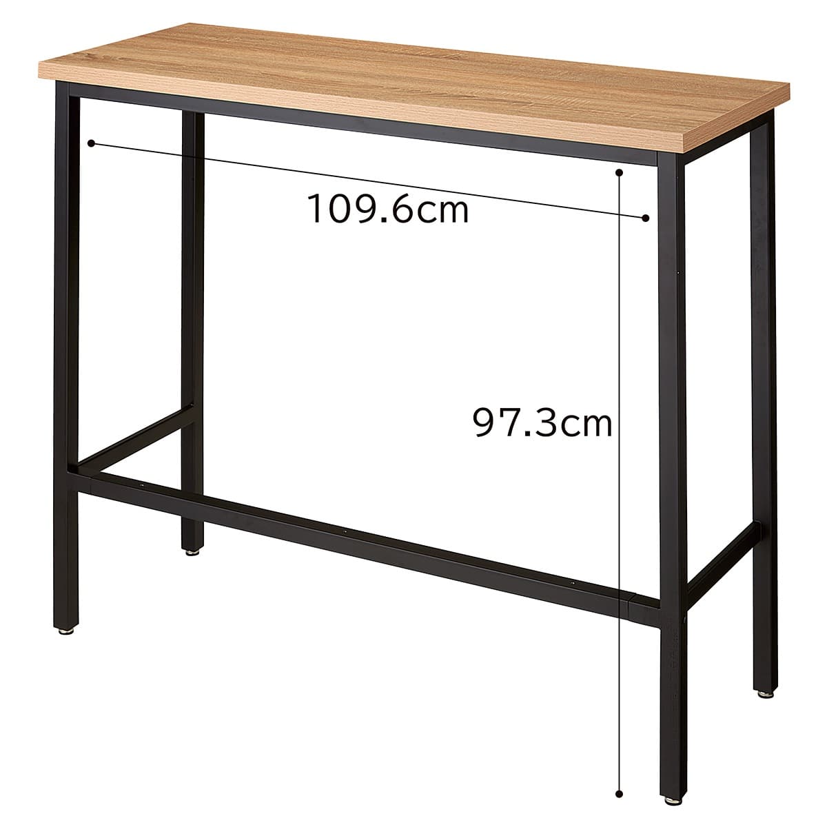 ハイカウンターテーブル ラスティック柄〔ストエキオリジナル〕