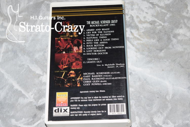 Rock系VHSビデオやレーザー・ディスク等のソフトを超特価放出