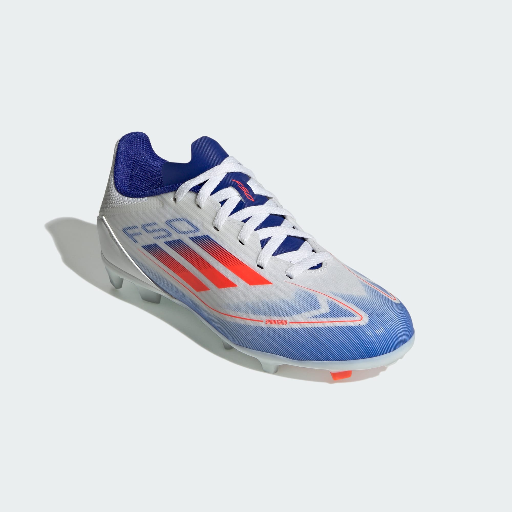 adidas F50 LEAGUE Firm/Multi-Ground Cleats | Cloud White-Solar Red