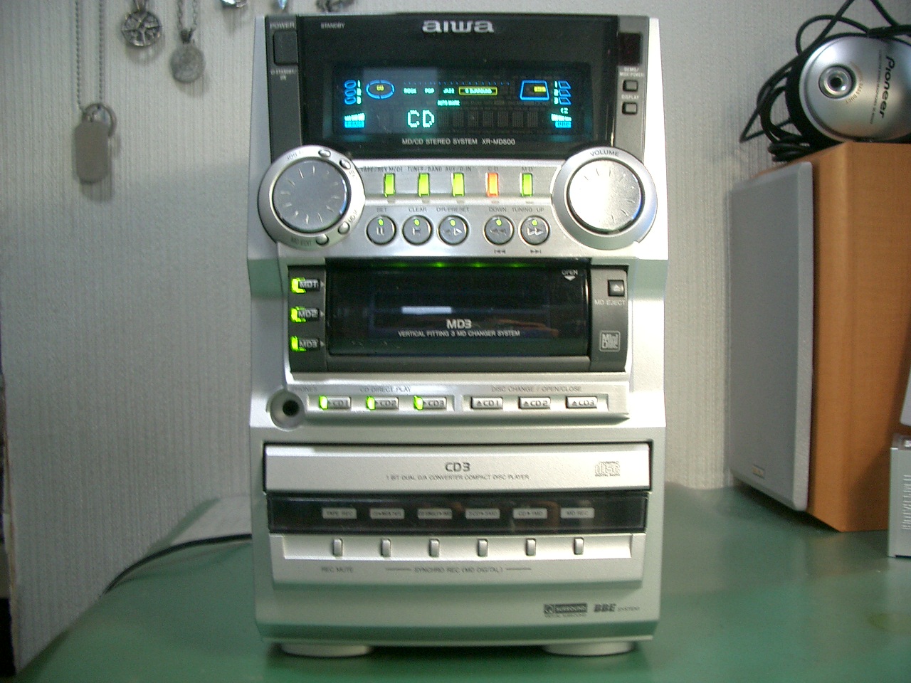 AIWA MD/CDステレオコンポ XR-MD500の修理