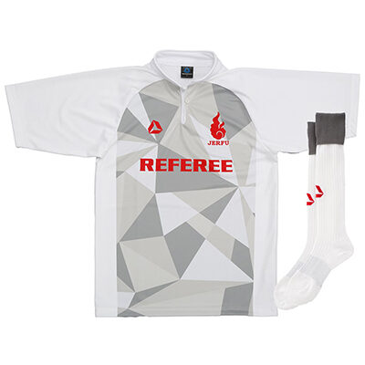 関東協会B級レフリーボックス・ジャージ(白) ＋ストッキングセット(白