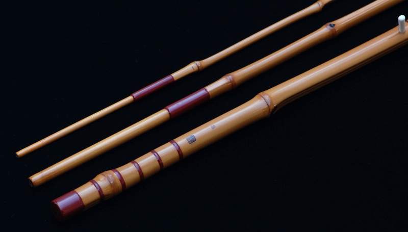 竿昌 中通しはぜ竿 総布袋竹 印籠3本継 9尺の通信販売