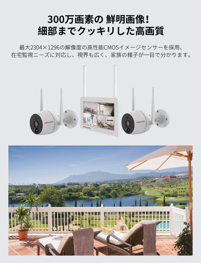 JA-T6204-PO1031-WPモニター+屋外IPカメラ(2台)セット - 株式会社水鏡