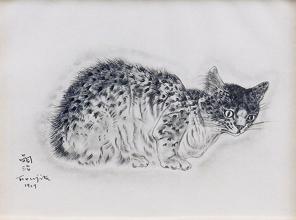 藤田嗣治作品紹介｜猫の本：サッフォー｜銀座の絵画販売・買取の画廊ー