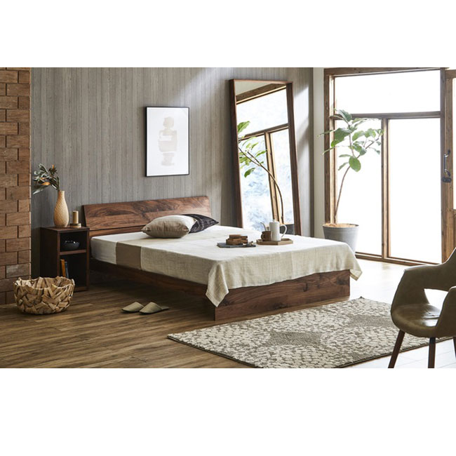 ニッポネアの日本製無垢材ベッドフレーム「ケイチョウ」節有り