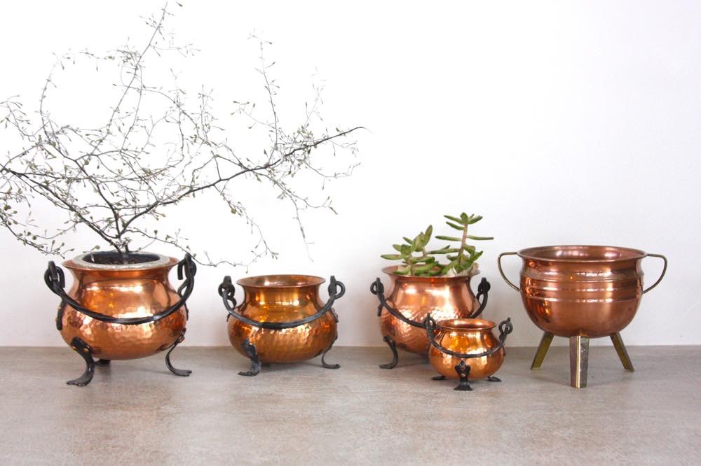 スウェーデン カッパー（銅）フラワーポット Lサイズ No.5