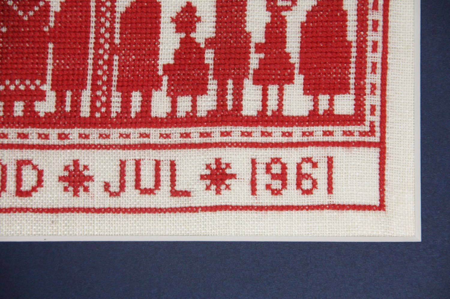 ビンテージ北欧雑貨/スウェーデン/クリスマスクロスステッチ