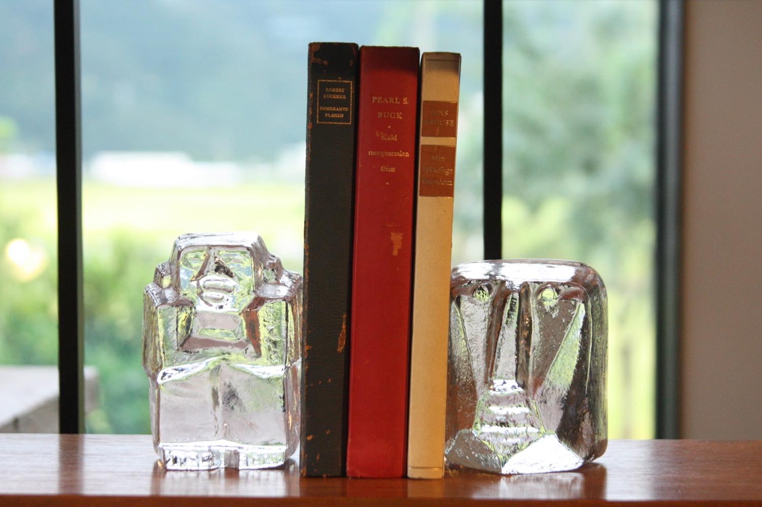 Erik Hoglund/エリックホグラン/ガラス/ブックエンド/レア 顔