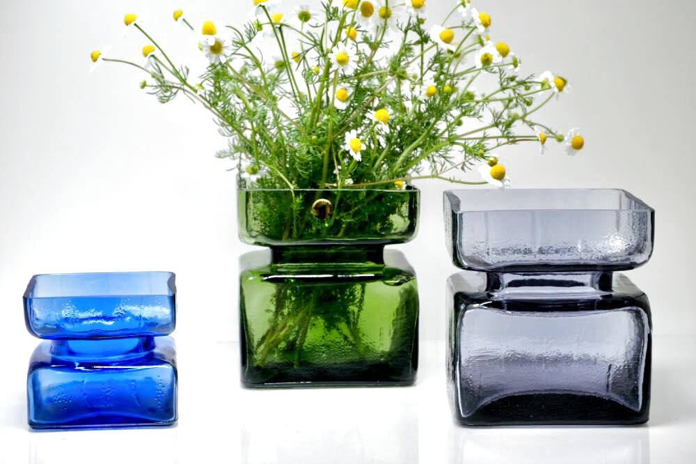 北欧雑貨/Riihimaen Lasi/Palaシリーズ/花瓶/ラベンダー/Lサイズ