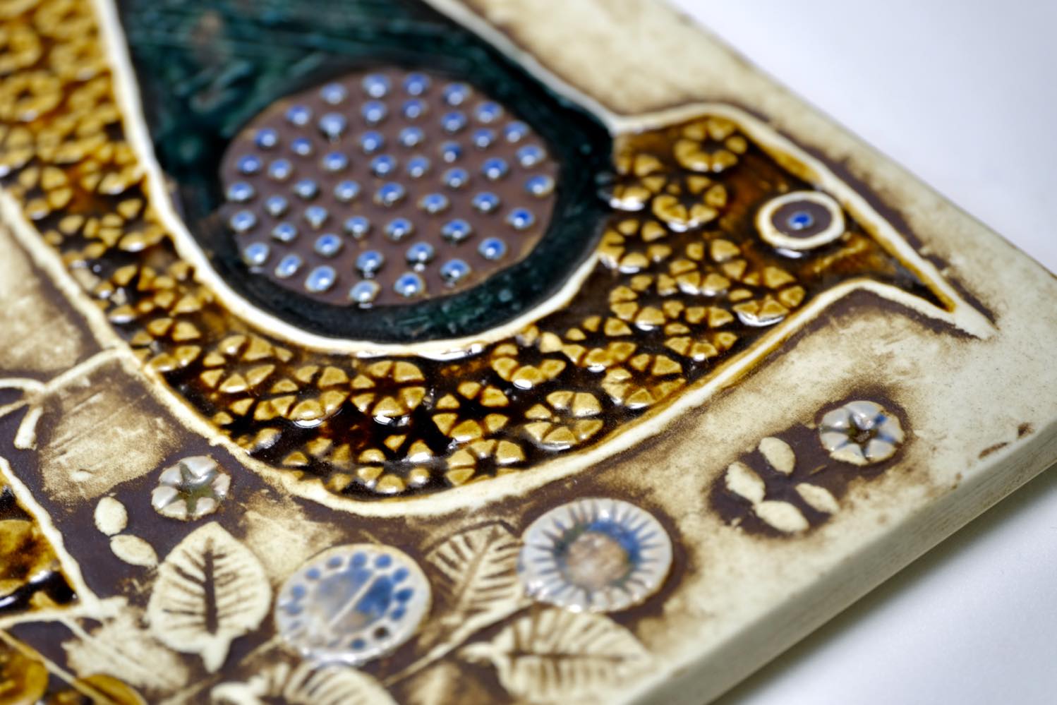 北欧雑貨/Lisa Larson/リサ・ラーソン/アンティーク/UNIK Fagler/小鳥陶板