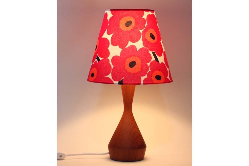 テーブルライト／チーク+マリメッコ／unikkoウニッコシェード