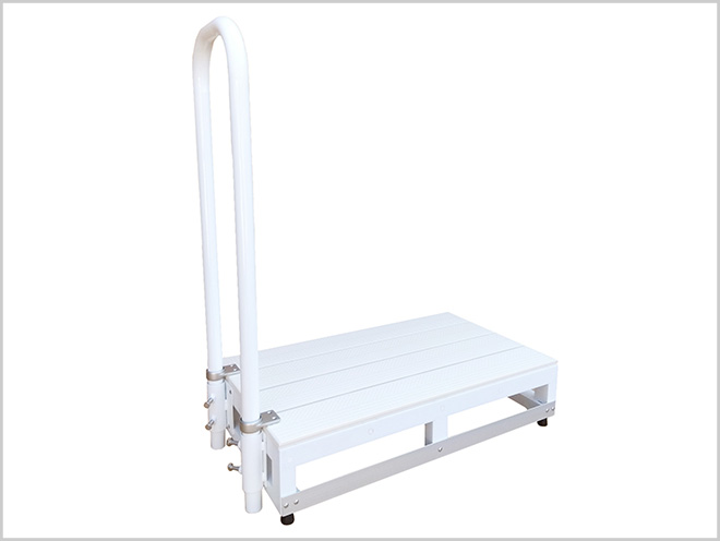 バリアフリー踏台・1段手すり付き1本タイプ／バリアフリータケウチ