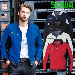 作業服・作業用品 長袖ブルゾン 桑和SOWA 3478-00【サンワーク本店】