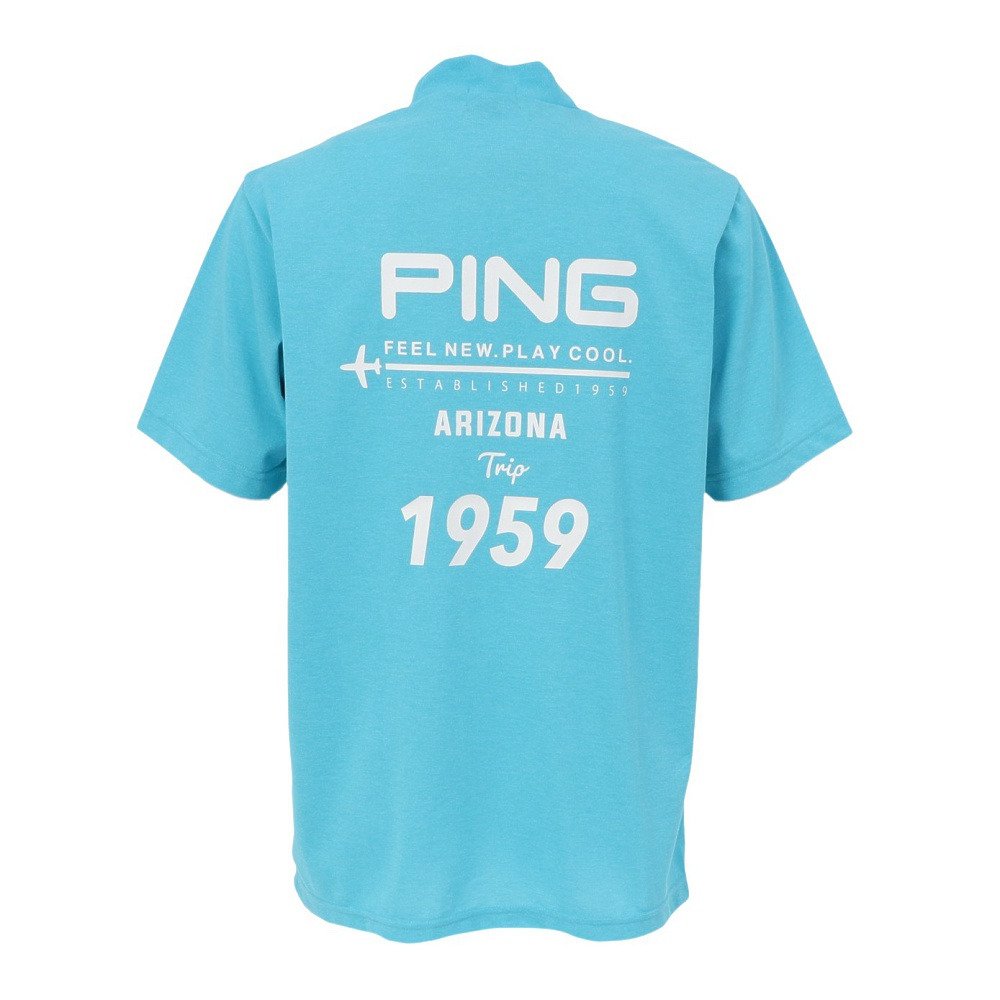 ピン（PING）（メンズ）ゴルフウェア モックネック 半袖 メンズ プレー