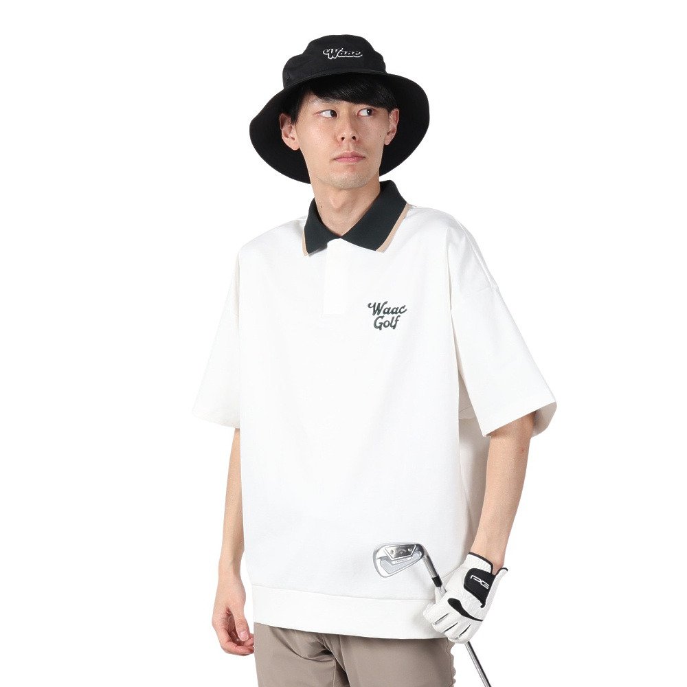 ワック（WAAC）（メンズ）ゴルフウェア ライトストレッチポンチ 半袖