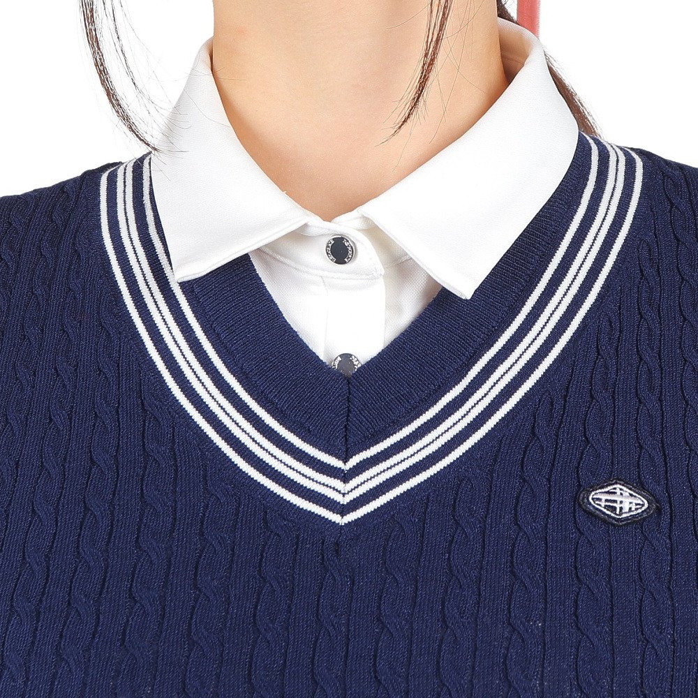 フィドラ（FIDRA）（レディース）ゴルフウェア クルーネックニット