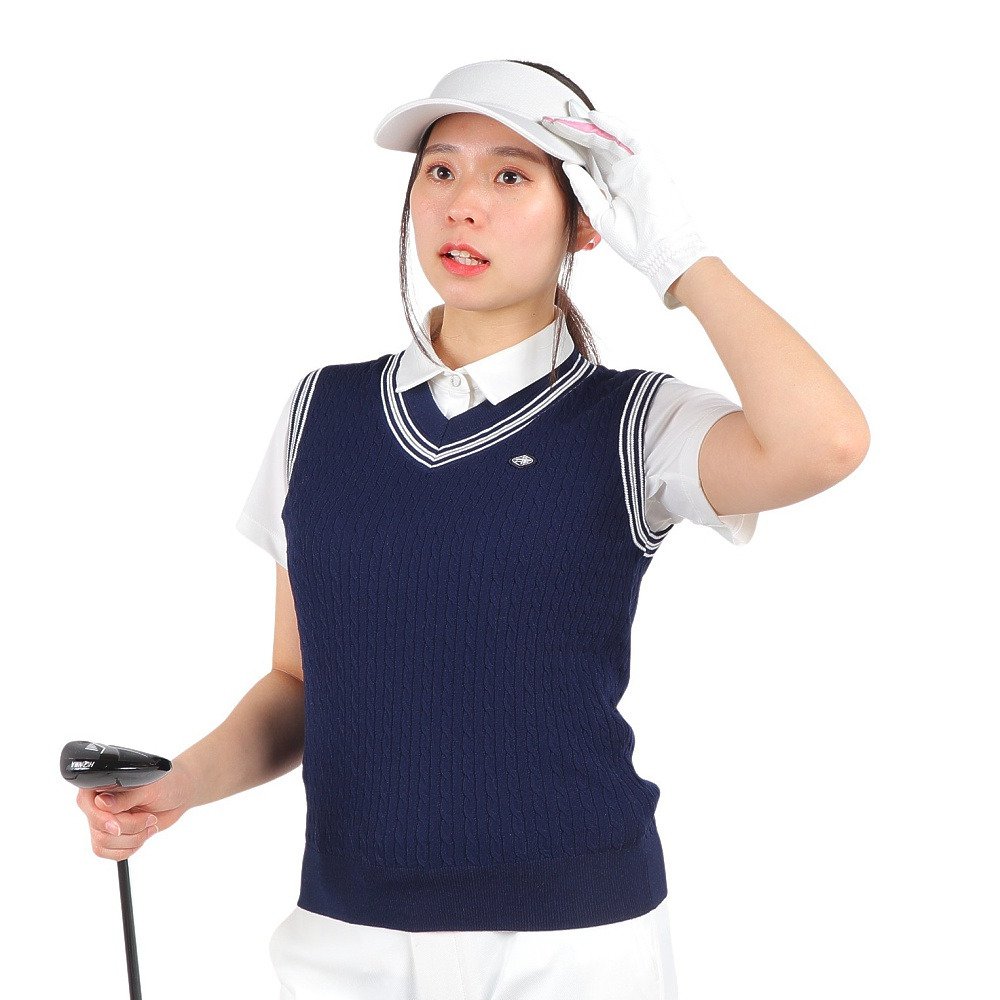 フィドラ（FIDRA）（レディース）ゴルフウェア クルーネックニット