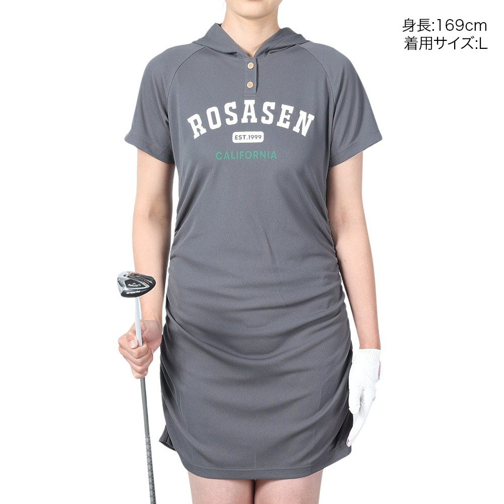 ROSASEN（ROSASEN）（レディース）ゴルフウェア 半袖 吸水速乾 A-Line
