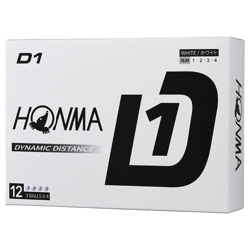 本間ゴルフ（HONMA）（メンズ）ゴルフボール D1 2024 BT2401 WH ダース