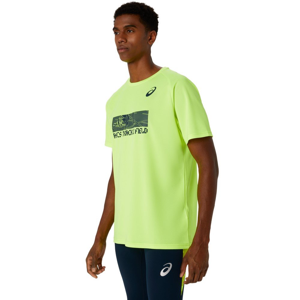 アシックス（ASICS）（メンズ）陸上ウェア シャツ プリント半袖シャツ