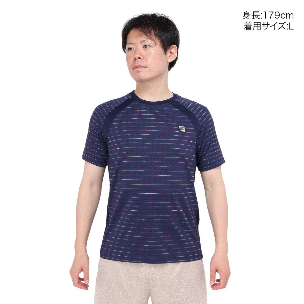 フィラ（FILA）（メンズ）テニスウェア ゲームシャツ レインボー VM5681-20