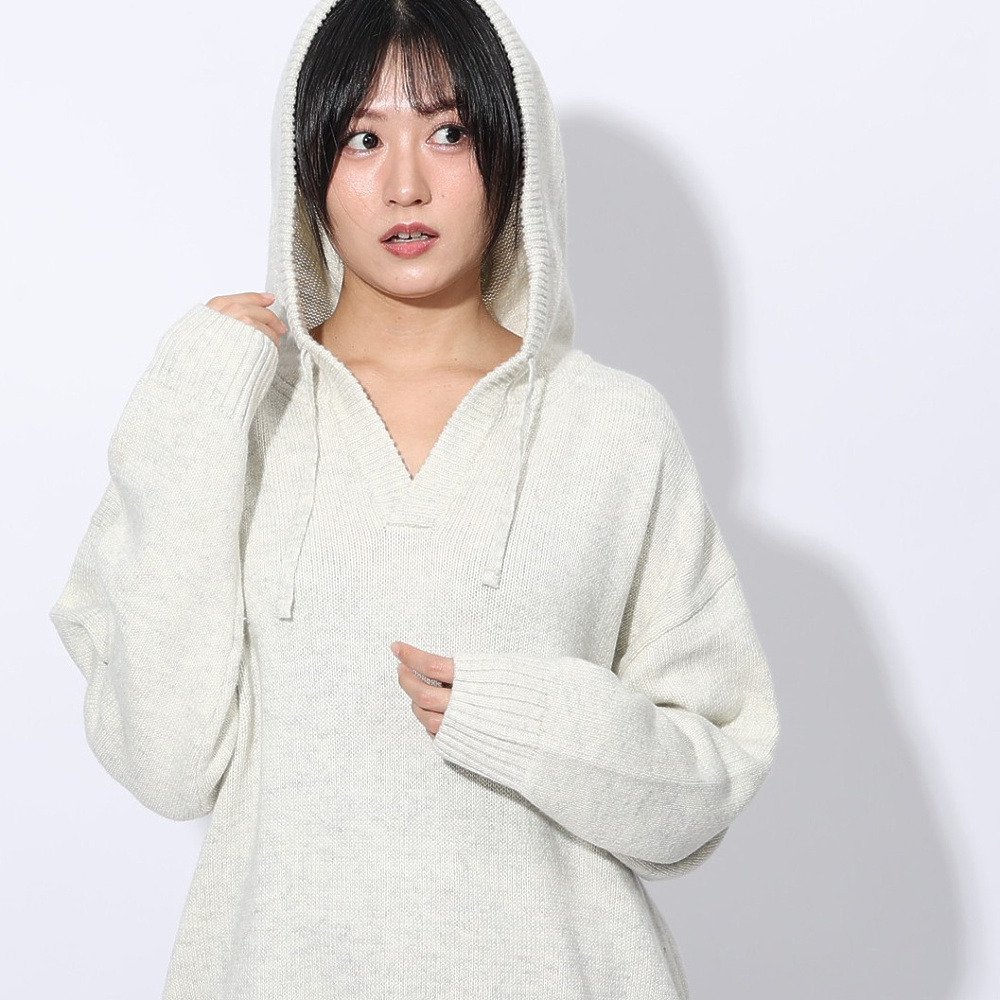 エルケクス（ELKEX）（レディース）ニット フル フーディー EKL4FA0024