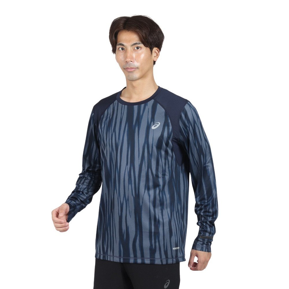 アシックス（ASICS）（メンズ）ROADランニンググラフィック長袖シャツ
