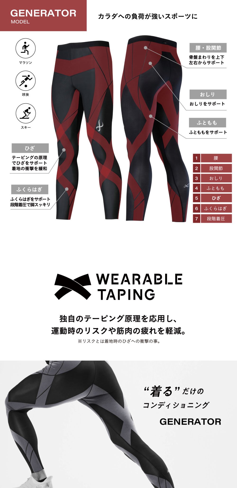 シーダブリュー・エックス（CWX）（レディース）ワコール ロングタイツ