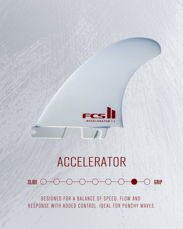 FCS II Accelerator White Edition Tri Fin Set - FCS JAPAN