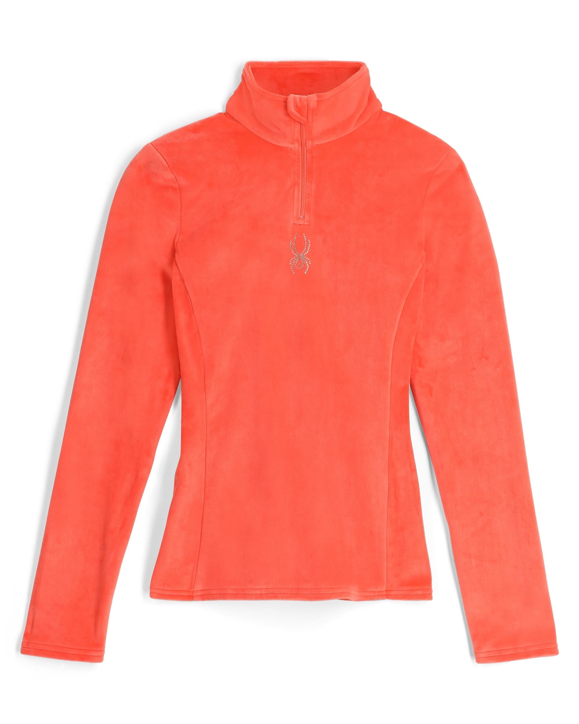 Women's Shimmer Bug Half Zip T-Neck - Coral Haze – Spyder