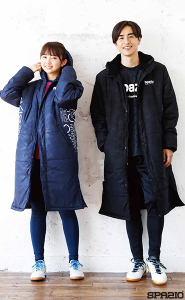 Spazio迷彩エンボスベンチコート