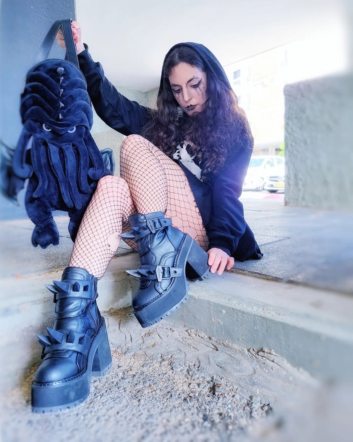 取り寄せ]ASSAULT-72 / 厚底ブーツ【DEMONIA】 | Spider Rock Web