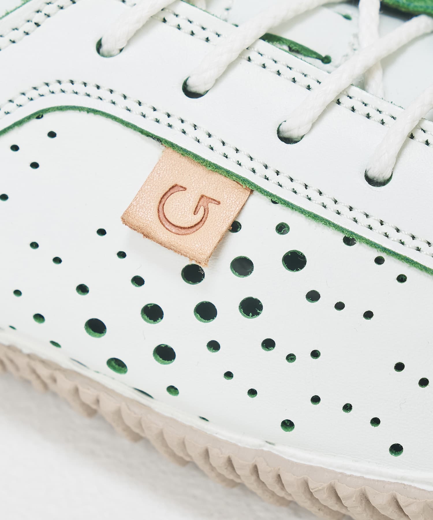 SP-721 White/Green | 国産ハンドメイド スニーカー スピングル