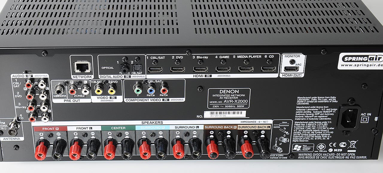 Denon AVR-X2000 | H75836