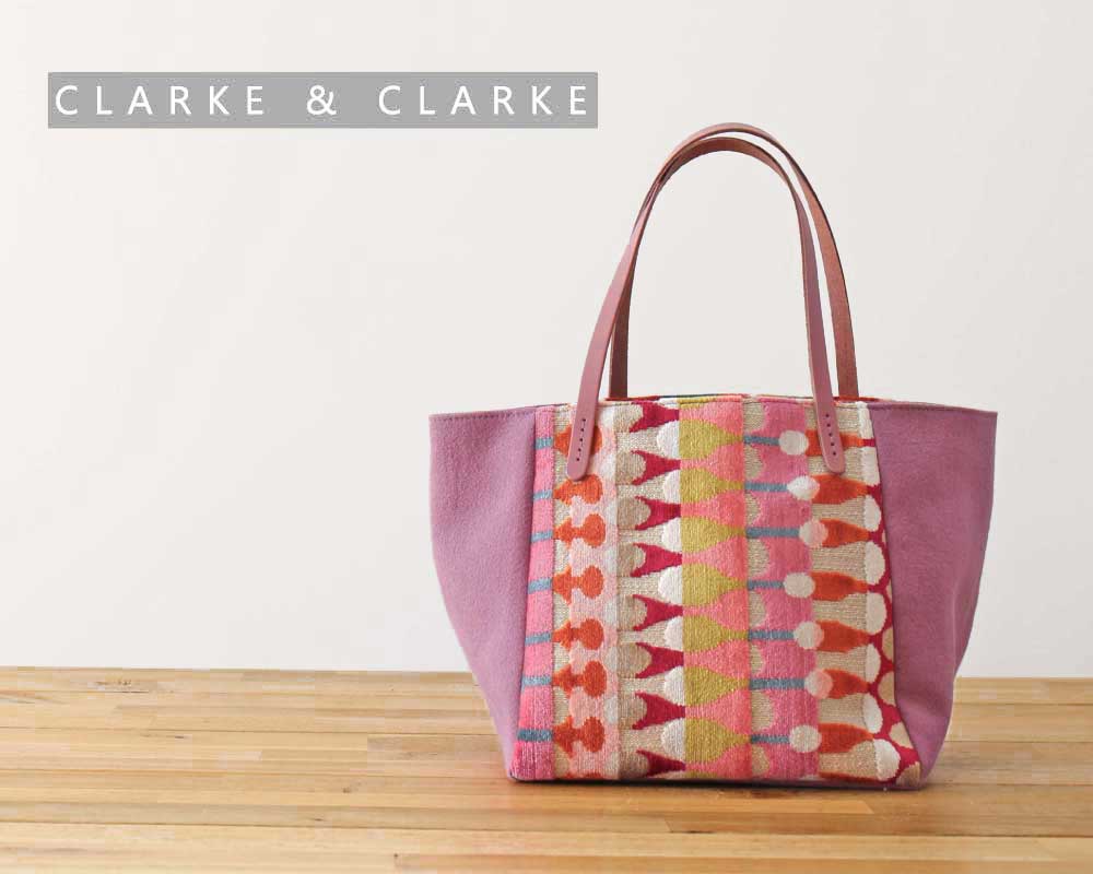 ☆【CLARKE & CLARKE】ORPHEUS/ Magenta/Peacock スクエア底の