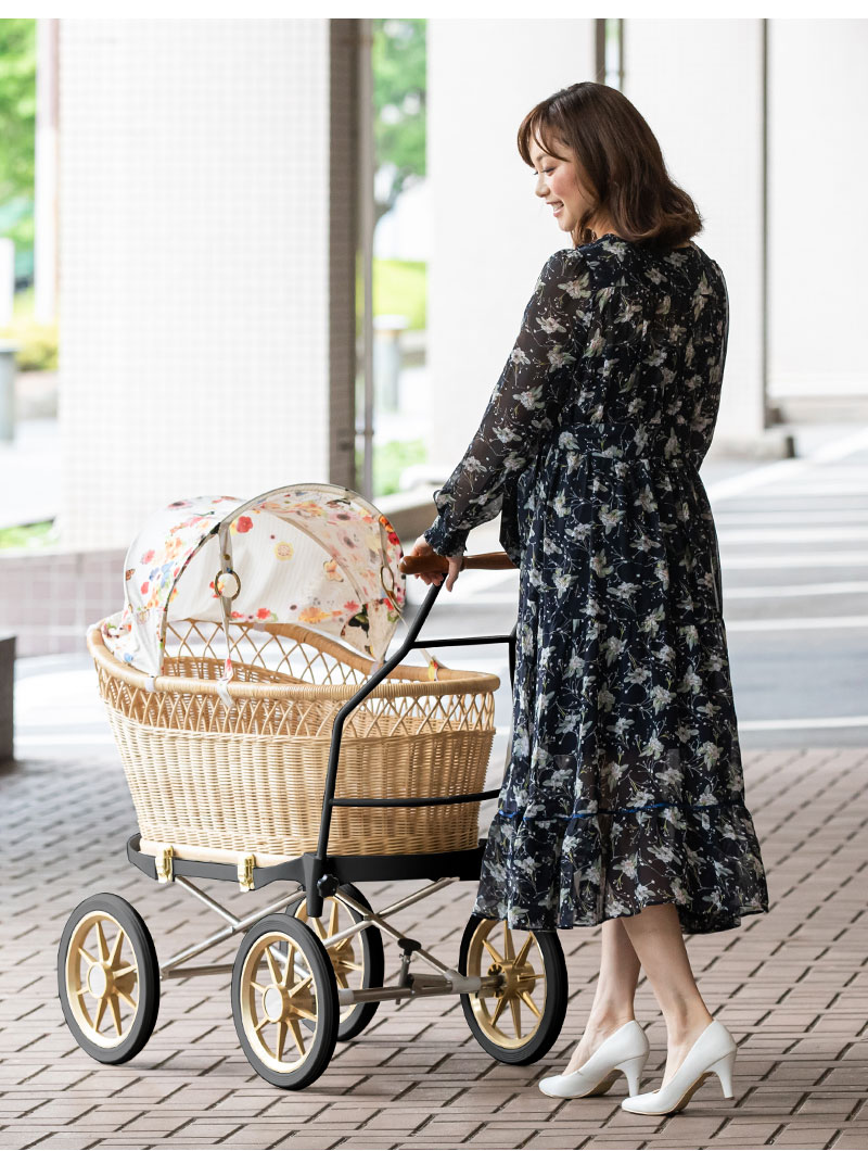 幌・車輪が選べる！ 二人乗り・室内使いOK！ 東京乳母車 プスプス