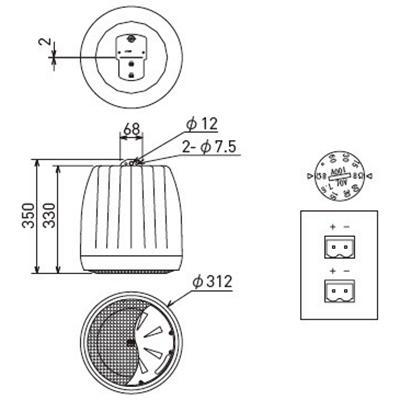 JBL Control 67P/T-WH 天井吊下げ用同軸2-Wayフルレンジ・スピーカー