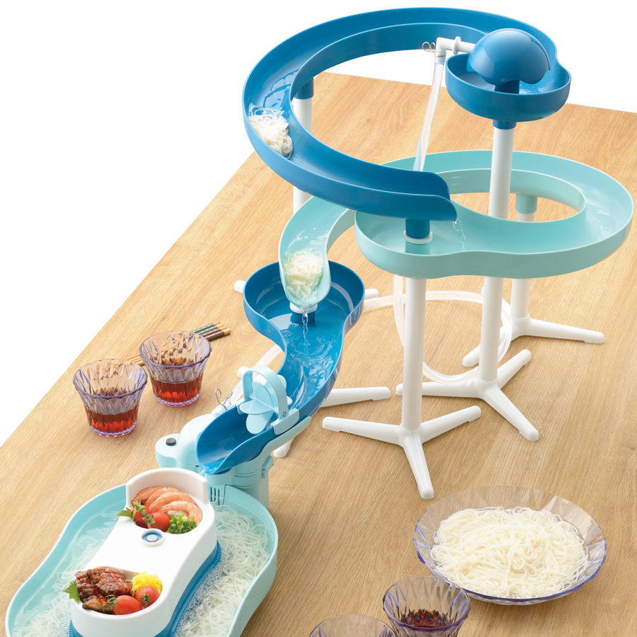 流麺 ツイストスライダーそうめん流し器720(ミントブルー) D-6678