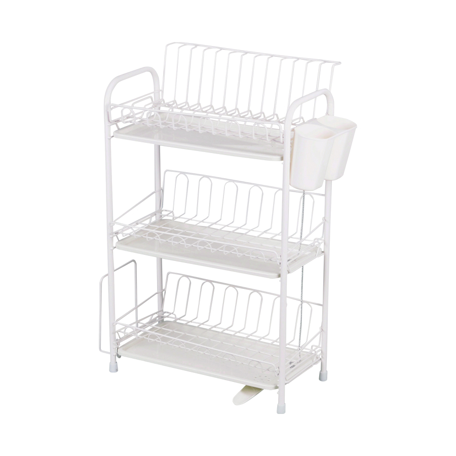 アレスタ 水切りラックスリム3段(水が流れるトレー) HB-1860