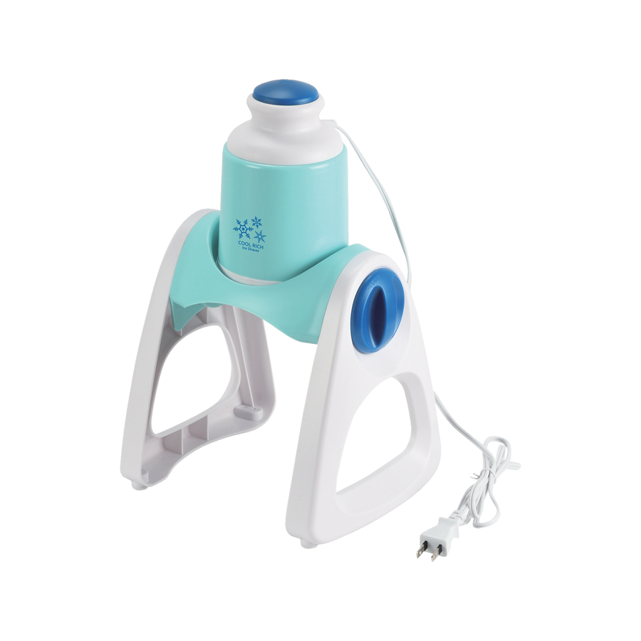 クールリッチ 2通り削れる電動かき氷器(ミントブルー) D-6622