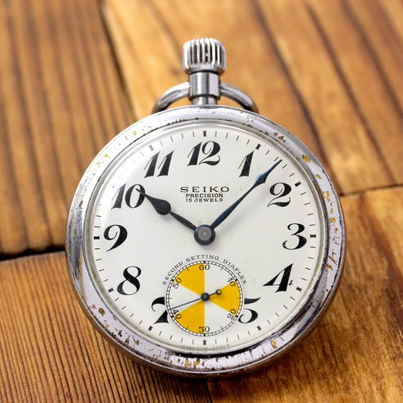 昭和35年の19セイコー鉄道時計/15石/秒針止め機能/絶版時計