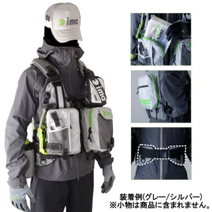 アイマ ima オリジナルフローティングベスト フリー ブラック