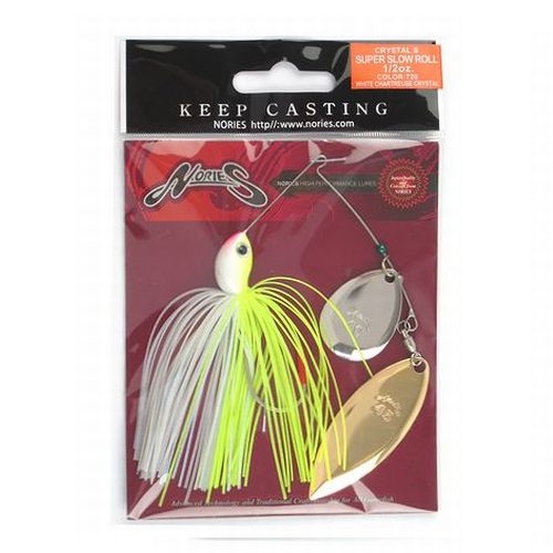 ノリーズ クリスタルS スーパースローロール 1/2oz TW 720(ホワイト