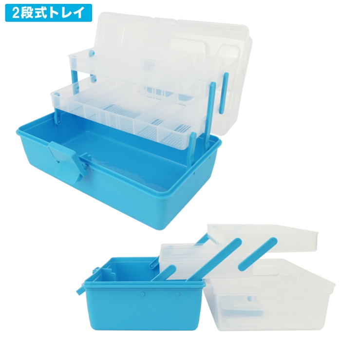 スマイルシップ タックルボックス M ブルー SmileShip - 釣具の